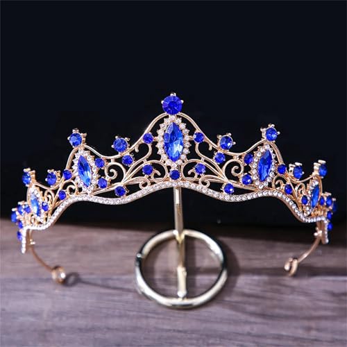 Damen Kristallkrone Haarschmuck – Tiara Für Mädchen Geburtstagsfeier Hochzeit Strass Brautkrone von ZouoYYii