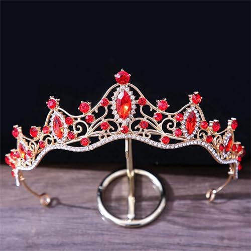 Damen Kristallkrone Haarschmuck – Tiara Für Mädchen Geburtstagsfeier Hochzeit Strass Brautkrone von ZouoYYii