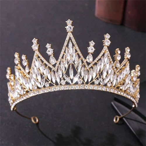 Damen Kristallkrone Strass Tiara Für Hochzeit Braut Kopfschmuck Haarschmuck von ZouoYYii