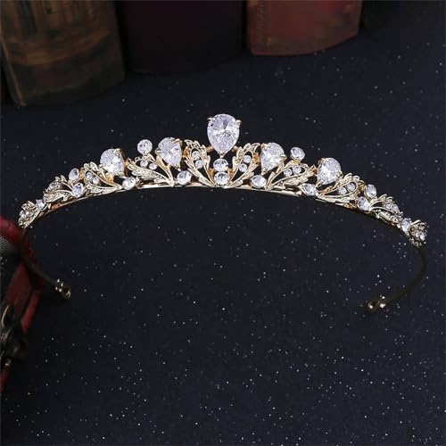 Damen Kristallkrone Strass Tiara Für Hochzeit Braut Kopfschmuck Haarschmuck von ZouoYYii