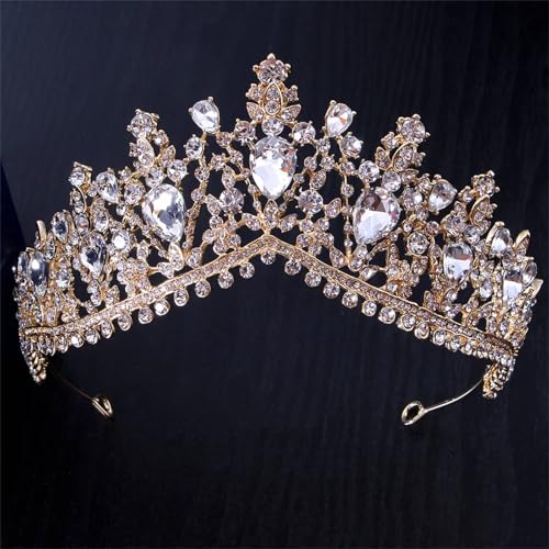 Damen Kristallkrone Strass Tiara Für Hochzeit Braut Kopfschmuck Haarschmuck von ZouoYYii