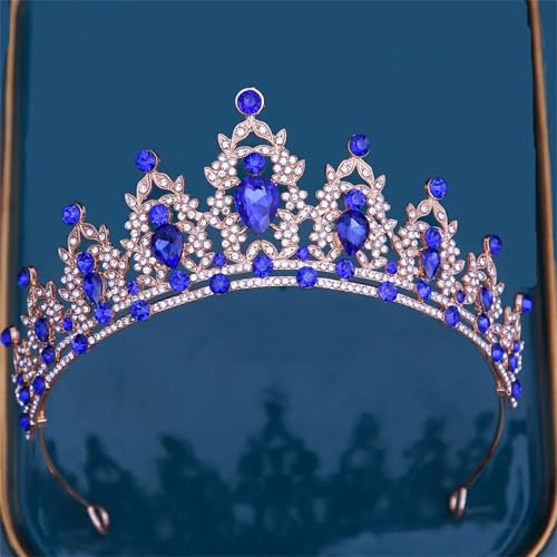 Damen Kristallkrone Tiara Strass Braut Haarschmuck Eleganter Hochzeitsschmuck von ZouoYYii