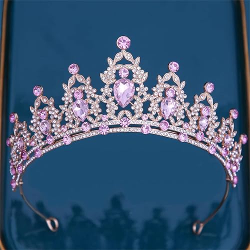 Damen Kristallkrone Tiara Strass Braut Haarschmuck Eleganter Hochzeitsschmuck von ZouoYYii