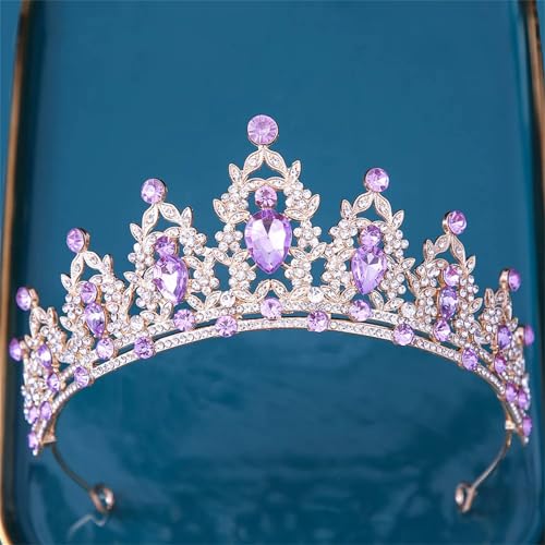 Damen Kristallkrone Tiara Strass Braut Haarschmuck Eleganter Hochzeitsschmuck von ZouoYYii