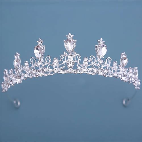 Damen Kristallkrone Tiara Strass Braut Haarschmuck Eleganter Hochzeitsschmuck von ZouoYYii