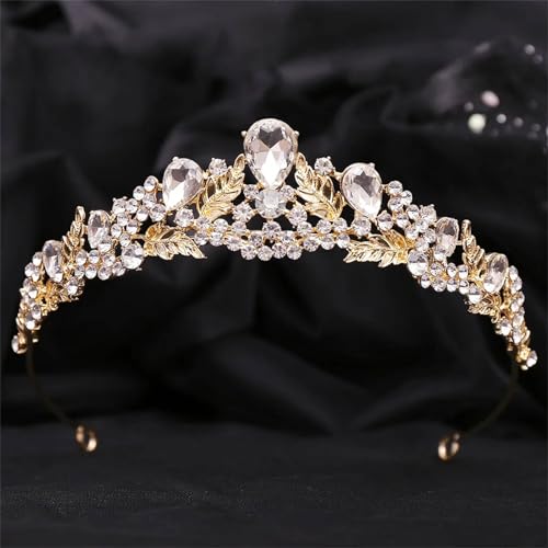 Damen Silberfarbene Kristall Braut Tiara Strass Diadem Krone Für Die Braut Hochzeit Haarschmuck von ZouoYYii