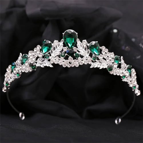 Damen Silberfarbene Kristall Braut Tiara Strass Diadem Krone Für Die Braut Hochzeit Haarschmuck von ZouoYYii