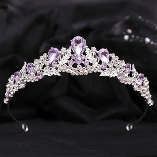 Damen Silberfarbene Kristall Braut Tiara Strass Diadem Krone Für Die Braut Hochzeit Haarschmuck Damen Silberfarbene Kristall Braut Tiara Strass Diadem Krone Für Die Braut Hochzeit Haarschmuck von ZouoYYii