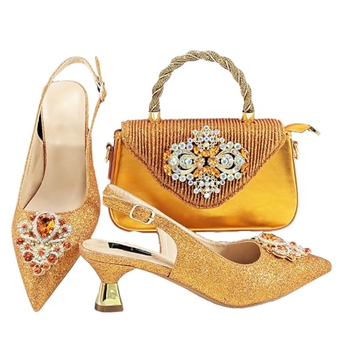 Damen Spitzzehe High Heels und Strass Tasche Set - Elegante Schuhe für Party & Hochzeit, Eee1, 43 EU Damen Spitzzehe High Heels und Strass Tasche Set - Elegante Schuhe für Party & Hochzeit, Eee1, 43 EU von ZouoYYii