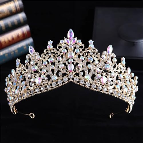 Damen Strass Kristall Krone – Hochzeits Tiara Festzug Diadem Braut Haarschmuck Schmuck von ZouoYYii