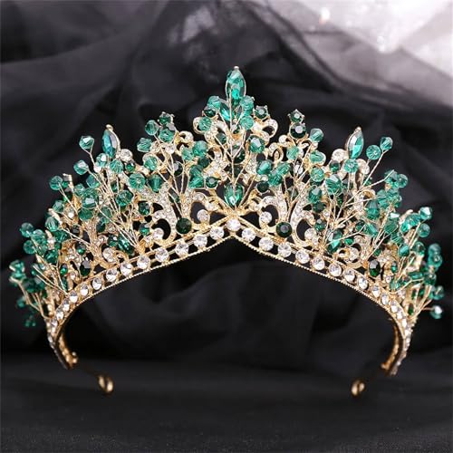 Damen Vintage Kristall Perlen Braut Tiara Krone – Eleganter Haarschmuck Für Hochzeit Und Party von ZouoYYii