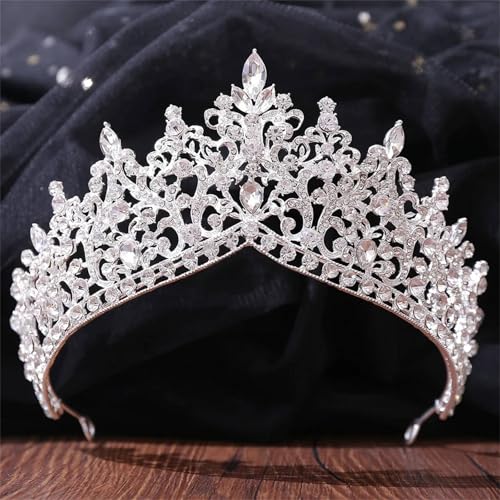 Damen Vintage Kristall Perlen Braut Tiara Krone – Eleganter Haarschmuck Für Hochzeit Und Party von ZouoYYii