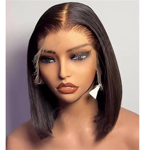 Glatt, Kurz – 13 X 4 Lace Frontal Oder 13 X 6 Lace Front, 5 X 5 Verschluss, Echthaarperücke Für Frauen von ZouoYYii