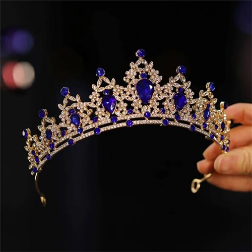 Goldene Brautkrone Für Damen Prinzessinnen-Tiara Mit Strasssteinen Für Hochzeit, Abschlussball Und Geburtstag Goldene Brautkrone Für Damen Prinzessinnen-Tiara Mit Strasssteinen Für Hochzeit, Abschlussball Und Geburtstag von ZouoYYii