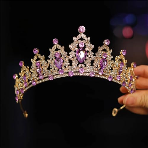 Goldene Brautkrone Für Damen Prinzessinnen-Tiara Mit Strasssteinen Für Hochzeit, Abschlussball Und Geburtstag Goldene Brautkrone Für Damen Prinzessinnen-Tiara Mit Strasssteinen Für Hochzeit, Abschlussball Und Geburtstag von ZouoYYii