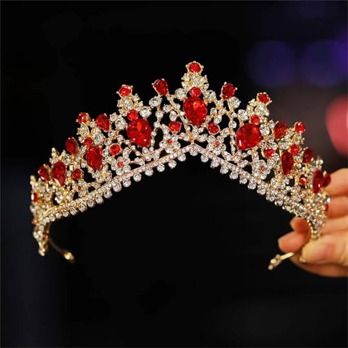 Goldene Brautkrone Für Damen Prinzessinnen-Tiara Mit Strasssteinen Für Hochzeit, Abschlussball Und Geburtstag Goldene Brautkrone Für Damen Prinzessinnen-Tiara Mit Strasssteinen Für Hochzeit, Abschlussball Und Geburtstag von ZouoYYii
