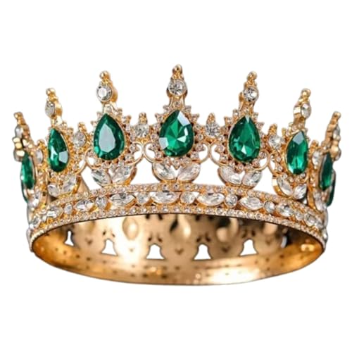 Strass Kristall Tiara Krone - Funkelnde runde Königin Prinzessin Kopfschmuck für Hochzeit von ZouoYYii