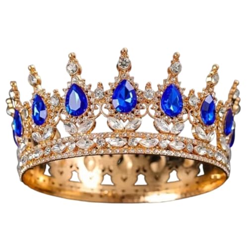 Strass Kristall Tiara Krone - Funkelnde runde Königin Prinzessin Kopfschmuck für Hochzeit von ZouoYYii