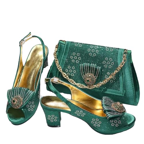 ZouoYYii Damen Hochzeit Schuhe und Tasche Set - Full Diamond Decoration mit Metallverschluss Clutch, En8, 40.5 EU ZouoYYii Damen Hochzeit Schuhe und Tasche Set - Full Diamond Decoration mit Metallverschluss Clutch, En8, 40.5 EU von ZouoYYii