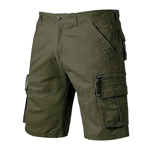 ZouoYYii Frühling Sommer Baumwolle Plus Größe Cargo-Shorts Männer Casual Multi-Tasche Shorts Hosen Lose Arbeit Shorts Männer Kein Gürtel von ZouoYYii