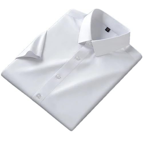 ZouoYYii Herren-Seidenhemd – Kurzarm, Klassische Standard-Passform, Businesshemd von ZouoYYii