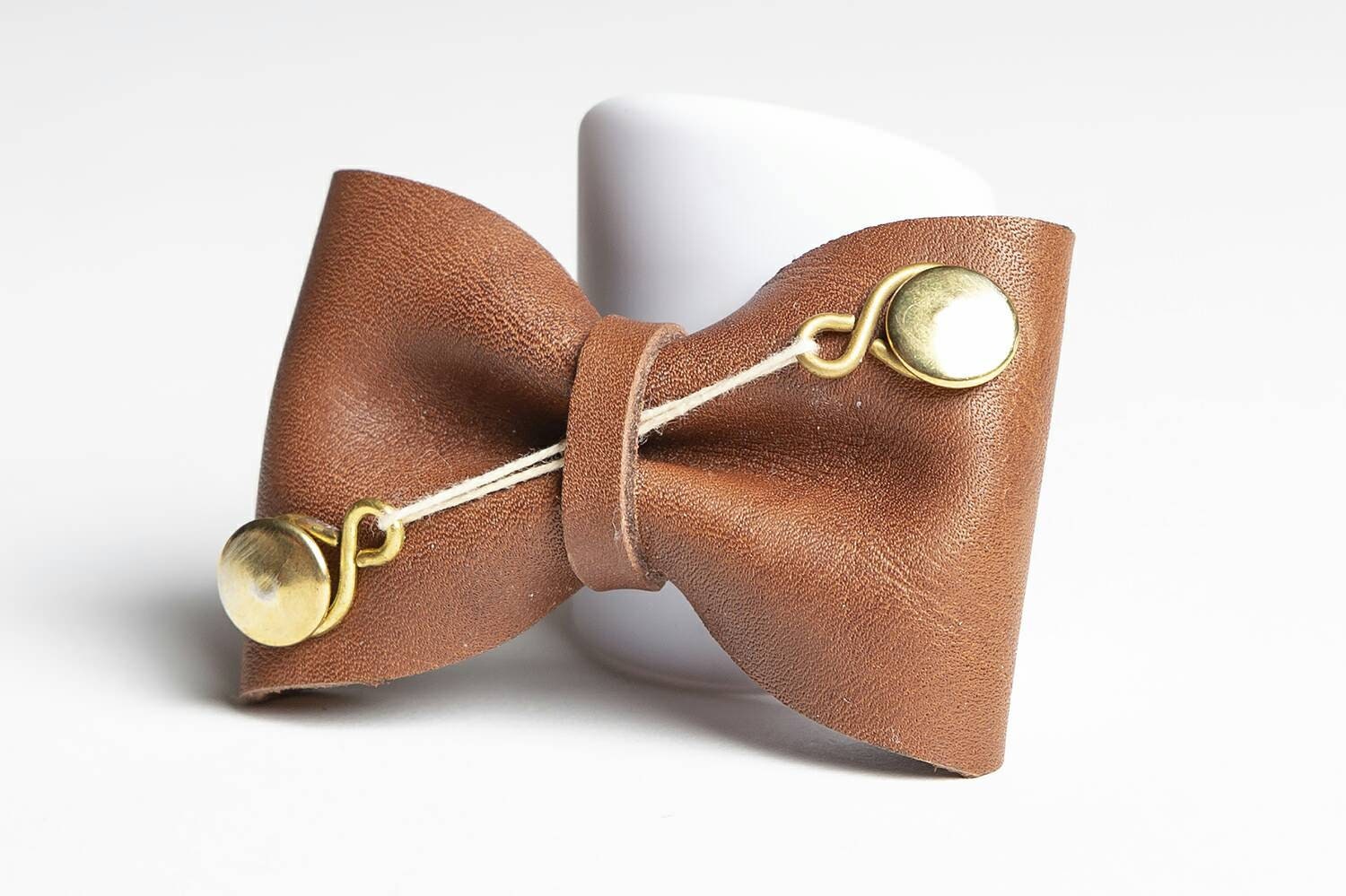 Knoten Schmetterling Leder | Kind/Bow Tie Leather | Children Knoten Schmetterling Leder | Kind/Bow Tie Leather | Children von ZouzPap