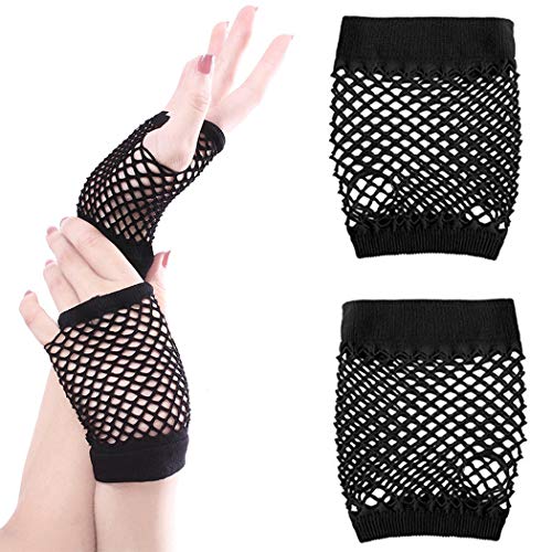 Zoylink Damen Netzhandschuhe Netzhandschuhe Kreative Nylon Fingerlose Kurze Kostümhandschuhe von Zoylink