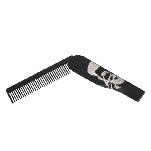 Bartkamm, Fellpflegebürste, faltbar, Edelstahl, kompaktes Design, Gesichtshaar, Schnurrbart, ideal für Ehemann, Vater, Männer, Styling, Reisen, Zuhause, Erwachsene, 16,5 x 2,2 x 0,6 cm Bartkamm, Fellpflegebürste, faltbar, Edelstahl, kompaktes Design, Gesichtshaar, Schnurrbart, ideal für Ehemann, Vater, Männer, Styling, Reisen, Zuhause, Erwachsene, 16,5 x 2,2 x 0,6 cm von Zqkimzi