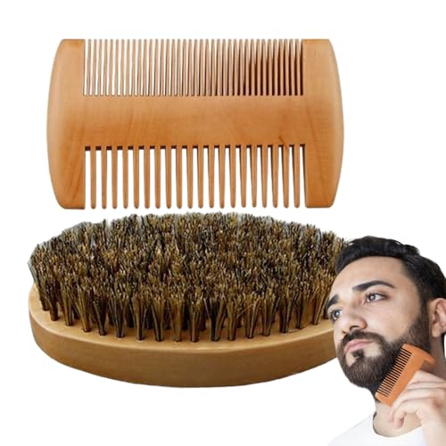 Zqkimzi Bartkamm Und Bürste Für Männer | Haar Bart Rasierbürste Und Kamm Set | Kompaktes Reisepflege Set Für Tägliche Styling Zu Hause Nach Duschen Vor Haarschnitt Zqkimzi Bartkamm Und Bürste Für Männer | Haar Bart Rasierbürste Und Kamm Set | Kompaktes Reisepflege Set Für Tägliche Styling Zu Hause Nach Duschen Vor Haarschnitt von Zqkimzi