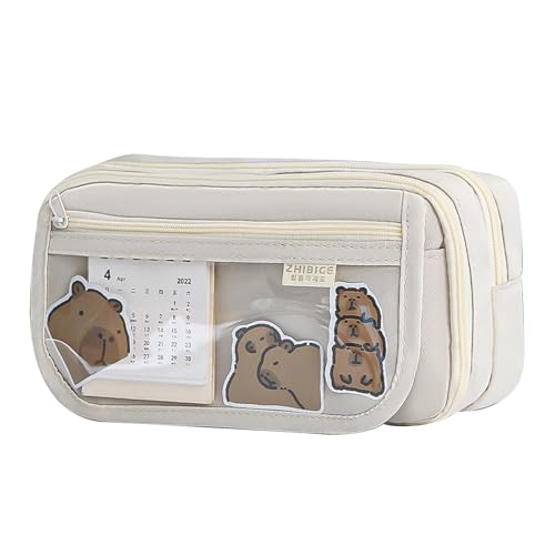 Zqkimzi Panda-Federmäppchen, große Kapazität, Schreibwaren-Stiftaufbewahrung, Reißverschluss, Federmäppchen mit Fächern, tragbare Bleistiftbox, Bleistift-Organizer-Tasche für Bleistifte, Stifte, Zqkimzi Panda-Federmäppchen, große Kapazität, Schreibwaren-Stiftaufbewahrung, Reißverschluss, Federmäppchen mit Fächern, tragbare Bleistiftbox, Bleistift-Organizer-Tasche für Bleistifte, Stifte, von Zqkimzi