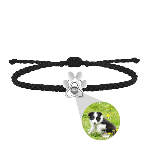 ZqlDDayUP Personalisiertes Kupfer Armband mit Bild innen, Armband mit Tier- und Liebes-Thema, 14-28 cm, Kordelkette, Karabiner, Unisex, Böhmisch, 1 Stück von ZqlDDayUP