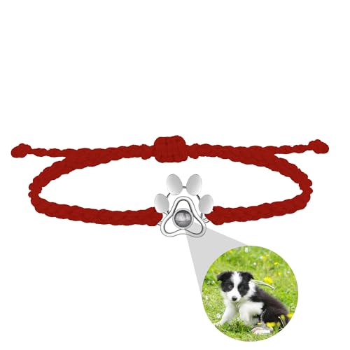 Benutzerdefinierte Armband mit Bild innen, personalisierte Foto Projektion Armband Bild Armbänder Hund Pfote Print Armband Welpen Bild Armband Pet Lover Tier Keepsake Schmuck Hund Mom Geschenke von ZqlDDayUP