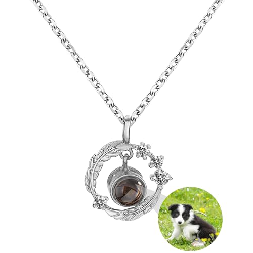 ZqlDDayUP Bild Halskette Personalisierte Foto Projektion Anhänger mit Bild innen Ich liebe Sie in 100 Sprachen Runde Anhänger Feder Halskette Kreative Projektion Schmuck Geschenk für Frauen ZqlDDayUP Bild Halskette Personalisierte Foto Projektion Anhänger mit Bild innen Ich liebe Sie in 100 Sprachen Runde Anhänger Feder Halskette Kreative Projektion Schmuck Geschenk für Frauen von ZqlDDayUP