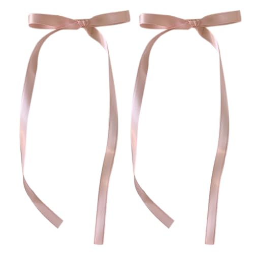 2 PCs Haarclip Bow 2000er Stil Balletcore Long Bow Flat Clips Balletcore Haarnadel Bogen Elegantes Haarclip Für Bündel von Zqxnt