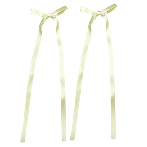 2 PCs Haarclip Bow 2000er Stil Balletcore Long Bow Flat Clips Balletcore Haarnadel Bogen Elegantes Haarclip Für Bündel von Zqxnt