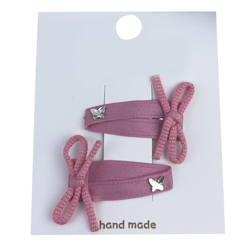 2pcs Bowknot Haarclip Elegante Süßigkeiten Farbbogenknotenform Frühlingshaarclip Für Mädchenfotografie Ponytail Styling Tiaras von Zqxnt