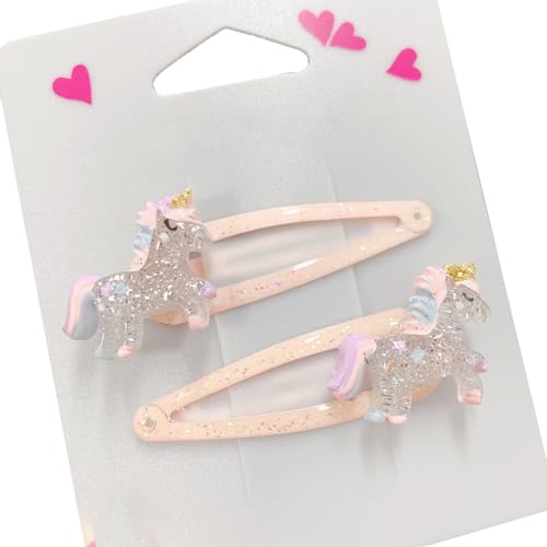 2pcs Glitzernde Mädchen Haarclip Mit Schmetterling Und Cupcake Muster Modische Accessoires Für Kinderpartys Clip von Zqxnt