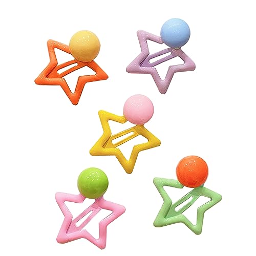 5xColorful Clip Girls Kid Haarthöfe Damen Kopfstücke Haarnadel Metall Haarklammern Stern Nonrutsche Haarnadel Schnapphaarpins 5xColorful Clip Girls Kid Haarthöfe Damen Kopfstücke Haarnadel Metall Haarklammern Stern Nonrutsche Haarnadel Schnapphaarpins von Zqxnt