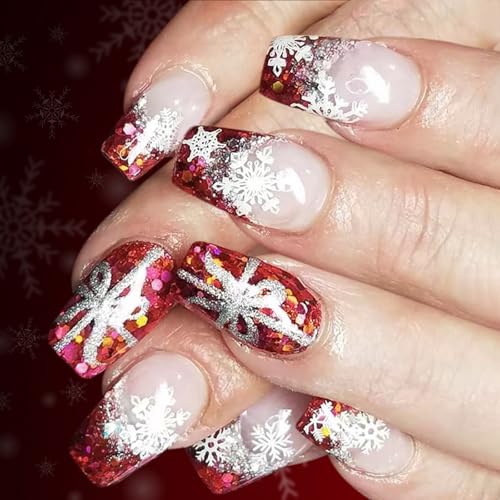 ABS Christmas Press Auf Nägeln 24 von Zqxnt