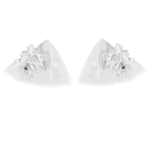 Animal Ohr Bowknot Haarklammern Show Haarnadeln Pelzige Katzen Ohrhaarclip Girls Cosplay Kopfschmuck Foto Requisiten von Zqxnt