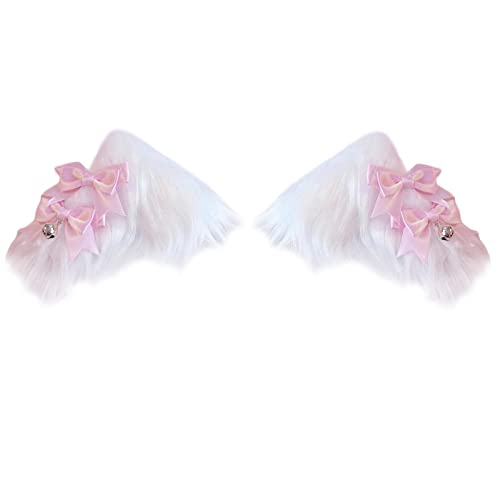 Animal Ohr Bowknot Haarklammern Show Haarnadeln Pelzige Katzen Ohrhaarclip Girls Cosplay Kopfschmuck Foto Requisiten von Zqxnt