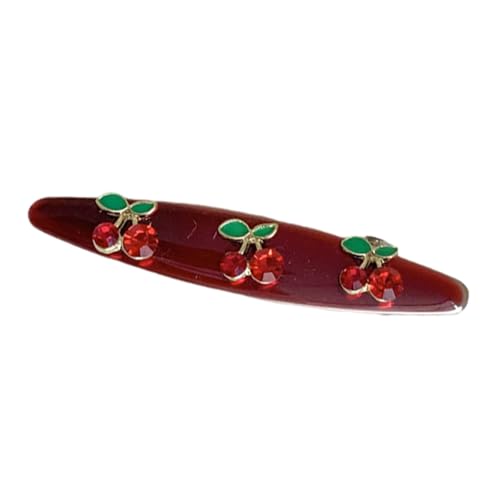 Barrettes Haarnadel Süße Kirschen Haarclip Kristall Elegant 2000er Jahre Trend Kirschen Bündel Kopfbedeckung Süßer Balletcore Trend von Zqxnt