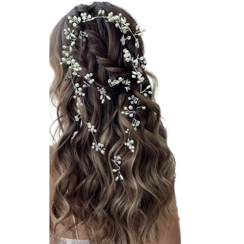 Brautperlen Kopfstück Modische Haarstücke Haarzubehör Elegante Hochzeitshaar Vine Für Brautjungfern Braut von Zqxnt