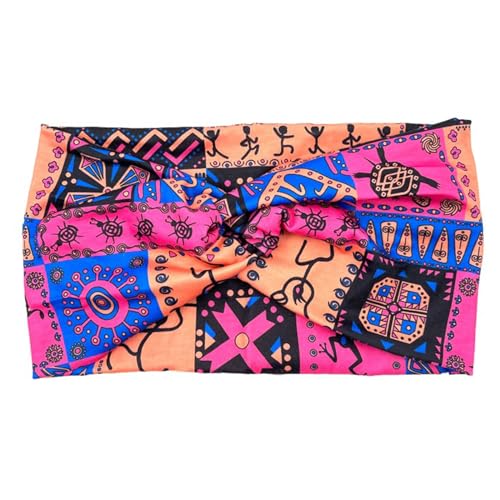 Breite Farbenfrohe Kopfschmuck Knotte Kopfbedeckung Für Mädchen Urlaub Sporthaarhoop Breite Trendige Farbenfrohe Haare Hoop Bohemia Stil von Zqxnt