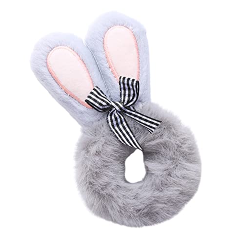 Cartoon Haar Krawatte Pelziger Pferdeschwanzhalter Schöne Elastische Kaninchenohren Haare Häschen Hase Bowknot Haarbänder von Zqxnt