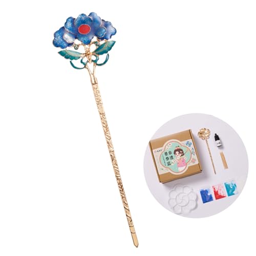 Chinesisch Traditionelle Haarstange Traditionelle Chinesische Blumenhaarspaltfäpse Girl Cosplay Haarschmuck von Zqxnt