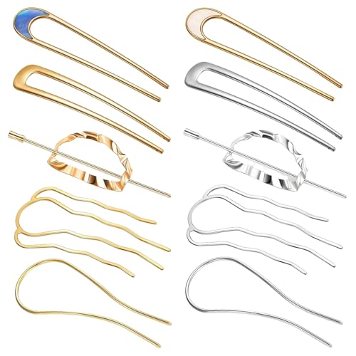 Einzigartige Haargabel Großer Französischer Metallhaarclip Für Frauen Elegantes Brötchen Styling Haarnadeln Vintage Frisur Accessoires von Zqxnt