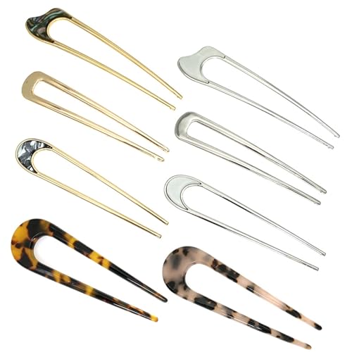 Einzigartige Haargabel Großer Französischer Metallhaarclip Für Frauen Elegantes Brötchen Styling Haarnadeln Vintage Frisur Accessoires von Zqxnt