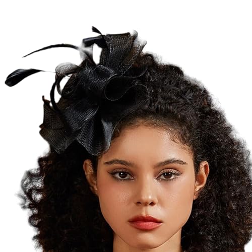 Fascinators Für Frauen Tea Party Stirnband Haare Clip Cocktail Blumenmaschen Kopfbedeckungshaarclip Für Hochzeitsfeier von Zqxnt