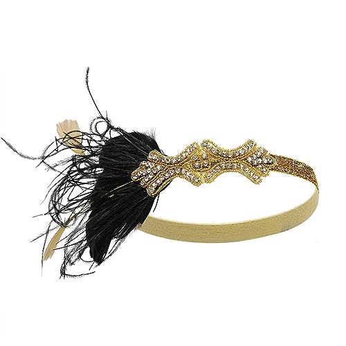 Federn Kopfbedeckung Federn Stirnbandklapper Kopfbedeckung Kopfbekleidung Mode 1920er Haarzubehör Für Party von Zqxnt